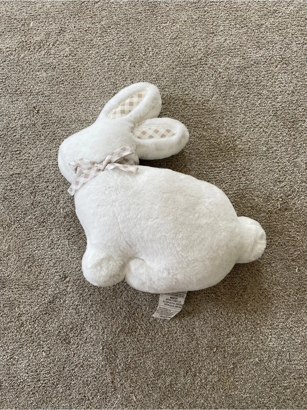 Cupcakes & Cashmere Easter Bunny Gingham Pillow